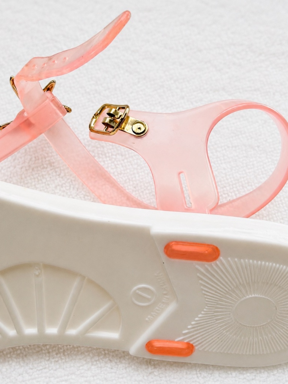 Tommy Bahama NWOT Pink Jelly Starfish Sandals White Thong Sandals Size 7 - Picture 5 of 7